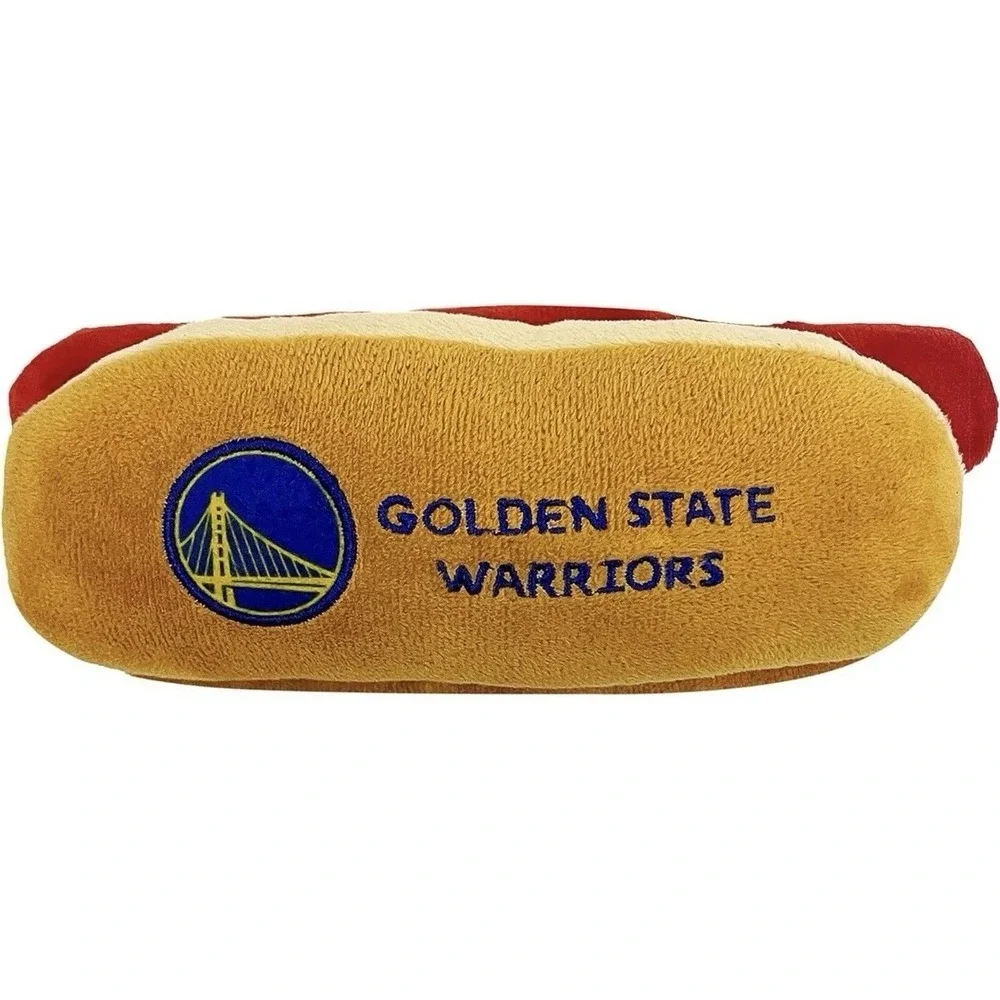 Pets First NBA Hotdog Plush Toy for Dogs‎ with Squeaker - Golden State Warriors